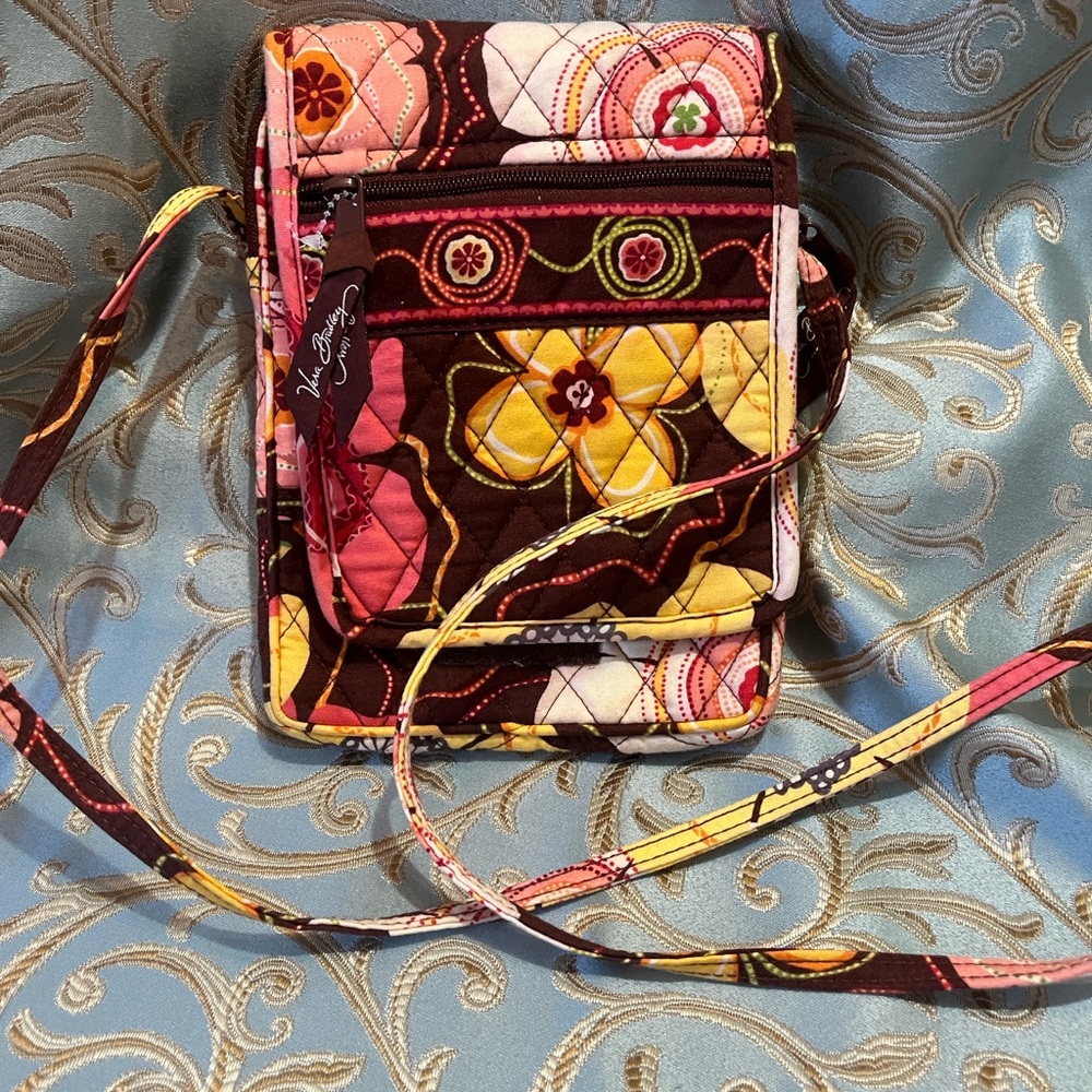 Floral Vera Bradley Quilted Crossbody Bag